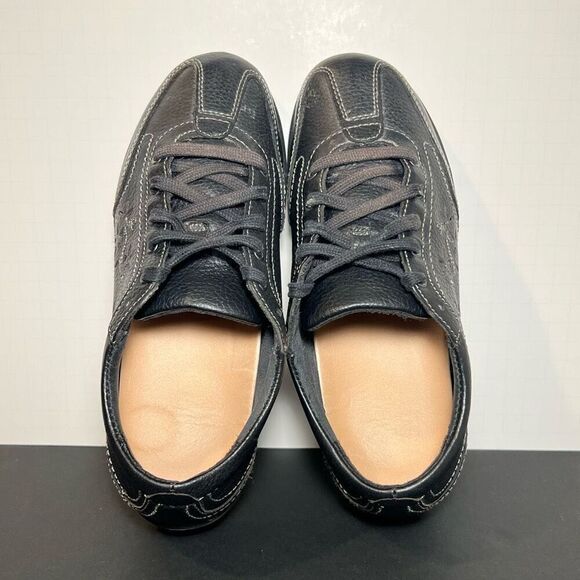 Womens APEX Robyn Chop Out Black Leather Oxford Shoes / Size 7 Extra Wide - Picture 5 of 9